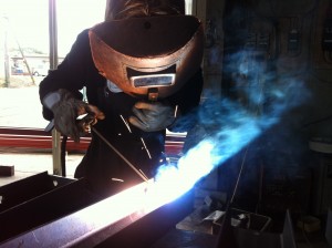 台風接近中のかさいクンの仕事