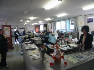 仕事始めです｡ﾋﾉｷﾌﾞﾝ㈱本社より