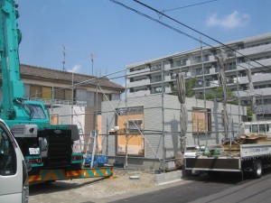 一宮市の建方にて