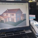 ツーバイフォー住宅のCAD入力しています。