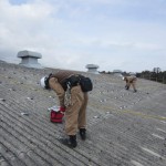 三重の藤原倉庫に太陽光パネル設置工事中です。